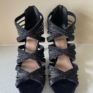 IMPO Black Strappy High Heels